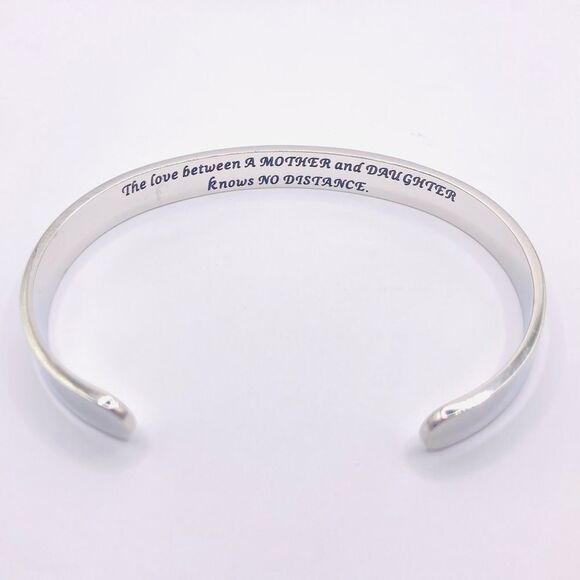 Minimalist Inspirational mother daughter cuff bracelet - Picture 1 of 4